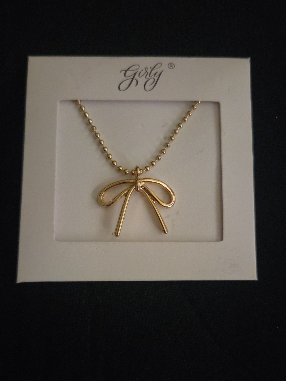 Gold Bow Pendant Necklace - Elegant Women’s Jewelry
